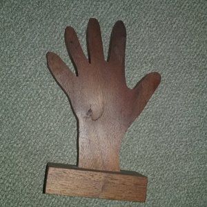 Vintage Wooden Small Sized Hand on Base